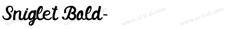Sniglet Bold字体转换